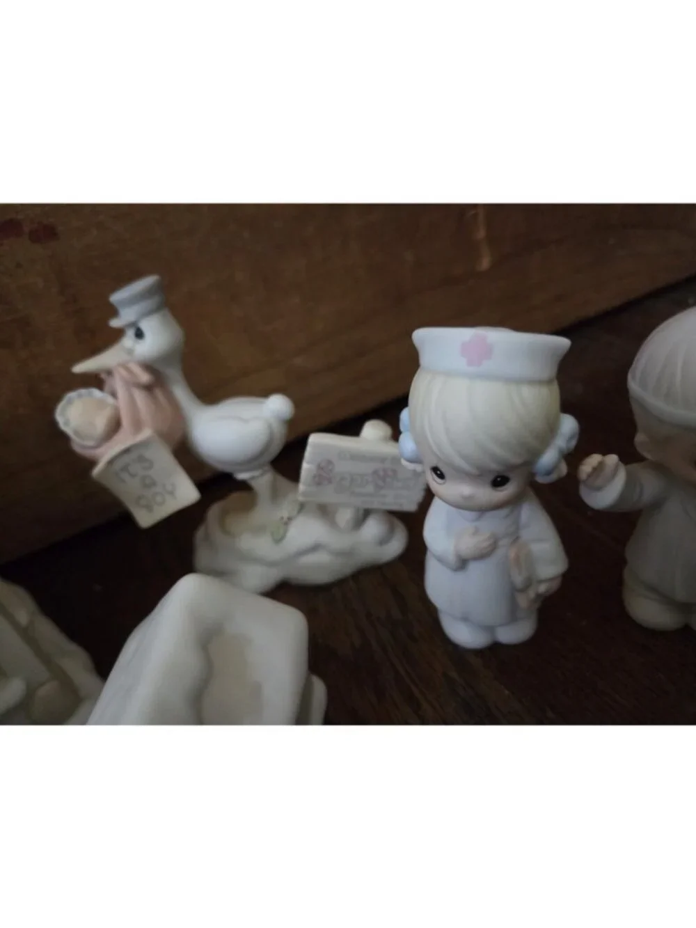 Vtg Enesco Precious Moments Sugar Town Doctors Office 7 Piece Collectors Set